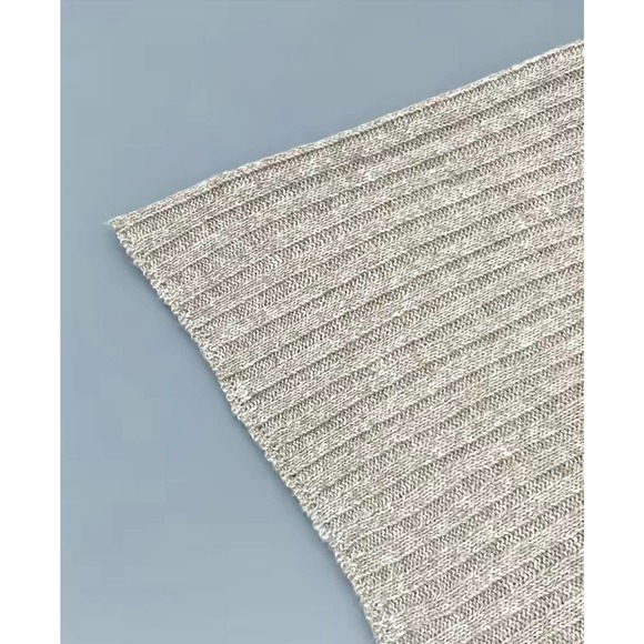 Khaki Ribbed Knit Bodycon Mini Dress Medium - Picture 3 of 5